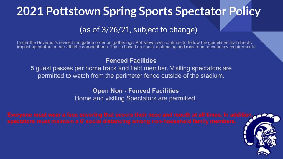 Spring Sports Spectator Update