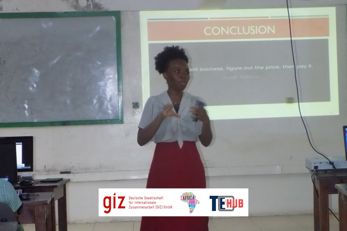 TarkwaHub's tweet photo. Inspiring the next generation of #WomeninTech. Earlier today with girls at Tarkwa Senior High School (Tarsco) as part of the #eSkills4Girls workshop with @AfricaCodeWeek and @giz_gmbh
#TechNeedGirls #GirlsinIT #digital #eSkills4Girls #GIZ #bridgethegap https://t.co/zv0m8yEGyc