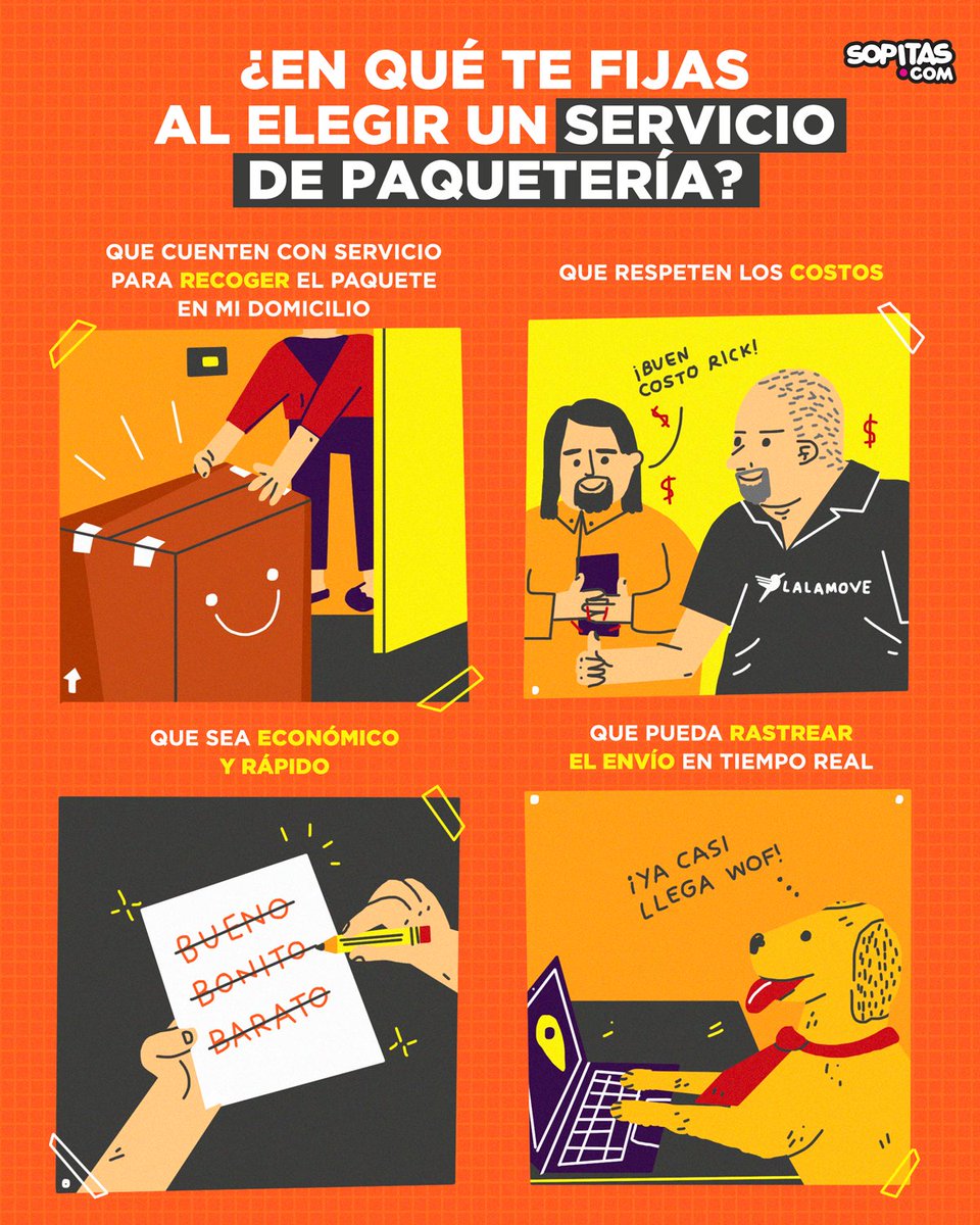 sopitas's tweet photo. Paz mental en 2021 = Una app donde puedas rastrear en tiempo real tus envíos y que tenga entregas 24/7.

Un momento... ¡ya existe! 👇🏻
#PideUnLalamove https://t.co/3WNaVQzdFF