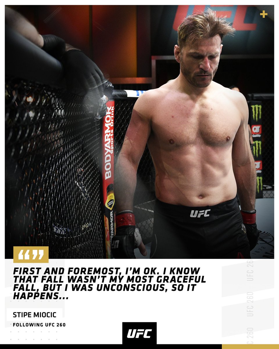 ufc's tweet photo. Still a legend regardless of loss...

🇭🇷🇺🇸 @StipeMiocic makes his first public statement since Saturday. #UFC260 https://t.co/gHh7tDKhfB