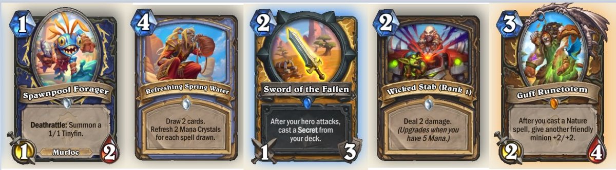 ErzaScarletHS's tweet photo. Este es mi Top5 de cartas de cara a la nueva expansión, Forjados en los Baldíos. https://t.co/ncLC8tOM5N