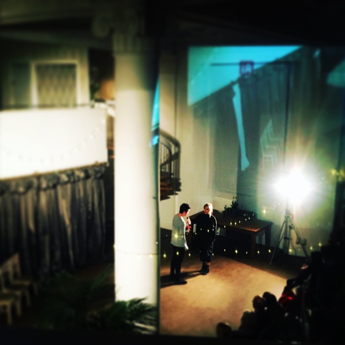 OTG_TheatreCo's tweet photo. Day 6 - 1 photo of 2 show a day in anticipation of theatres opening. Today it’s the view from the tech desk of Hamlet, performed by our youth theatre at the fabulous @OhMeOhMy_Liv . 

#theatre #shakespeare #youththeatre #hamlet #ohmeohmyliverpool #30daysoftheatre https://t.co/wzmQc1w9Hz