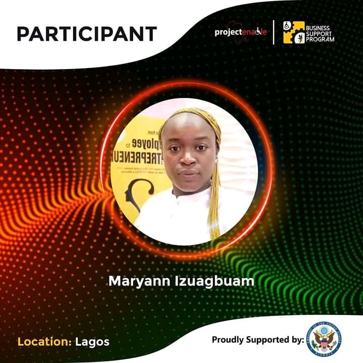 Meet @Maryanna, a participant in Project Enable Africa’s #BusinessSupportProgram, funded by U.S. Mission Nigeria
Contact:  
Facebook -#ijedesign
Instagram - @ijedesigns

#businesssupport 
#businessinclusion 
#DisabilityInclusion
#DigitalInclusion
m.facebook.com/story.php?stor…