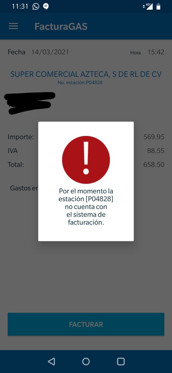 YuridiaSalazar1's tweet photo. @Gulf_Mx Su app para facturar tiene tiempo sin funcionar, por ende es imposible facturar el consumo de combustible #FacturaGas @SATMX https://t.co/uIAjZmK8hF
