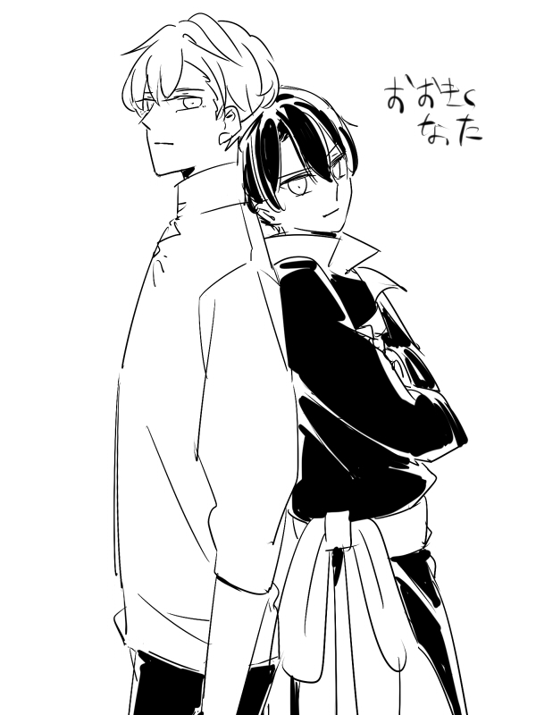 成長萌えを患っているので大きくなったヒスシノ妄想らくがき・・・
大きくなって安定感と色気が増してるといいな・・・ 