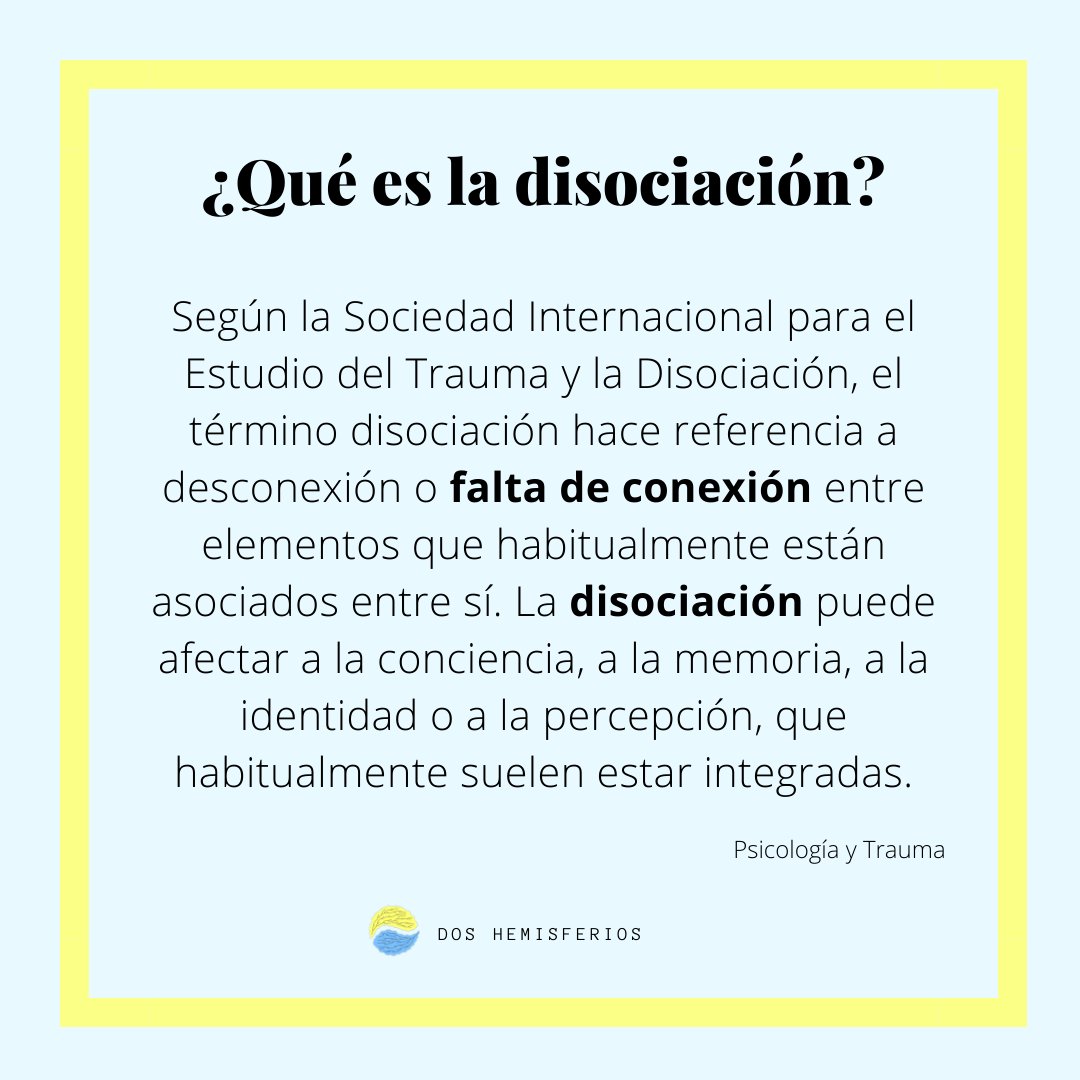 doshemisferios_'s tweet photo. ¿Sabes lo que es la disociación?
Hoy te lo contamos https://t.co/NpHtcYCsCm