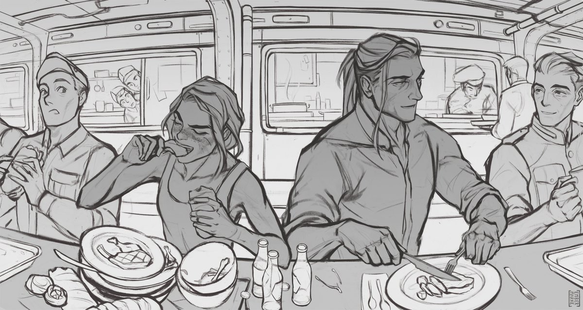 embermarke's tweet photo. Hi #VisibleWomen! I'm Katherine, an illustrator and designer. Along with freelance, I'm currently concepting out a novel, working title Farewell My Homeland. Designing characters inspired by history and folkwear is my jam!

🥨 https://t.co/dValpWq4AW
🥨 https://t.co/tBLH8mAk4y https://t.co/MheSuj6s8V