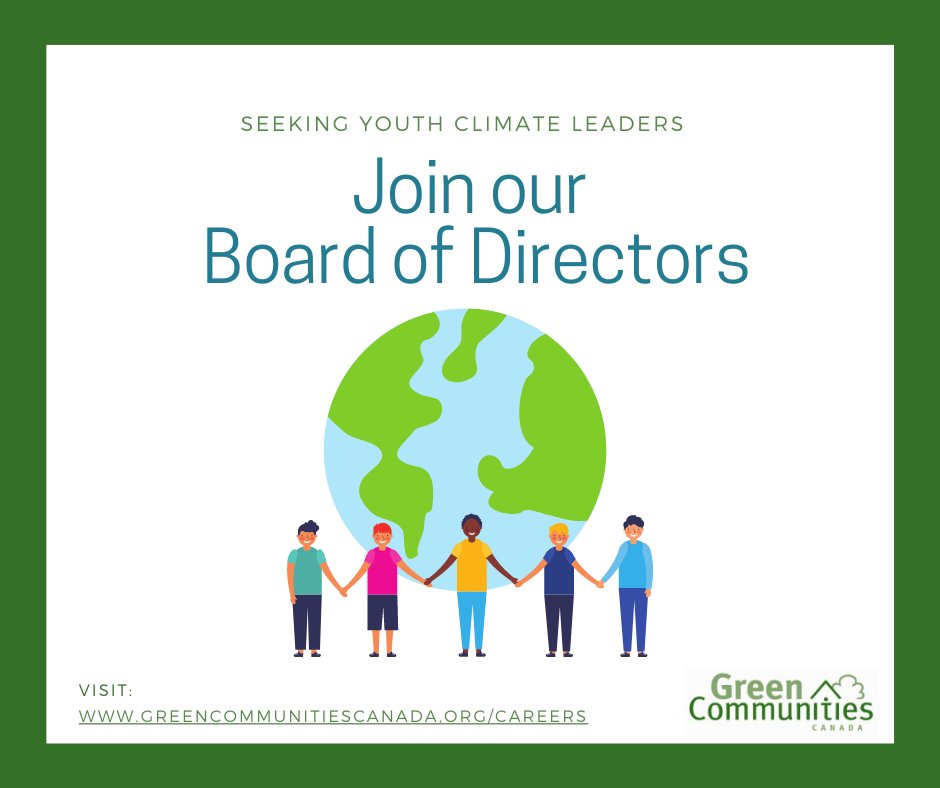 Help us drive #ClimateAction, collective impact! Seeking new members to join our Board of Directors... virtual/anywhere in Canada. #Volunteer #EnvironmentalOrganizations  @GCCCanada GoodWork.ca/994295
