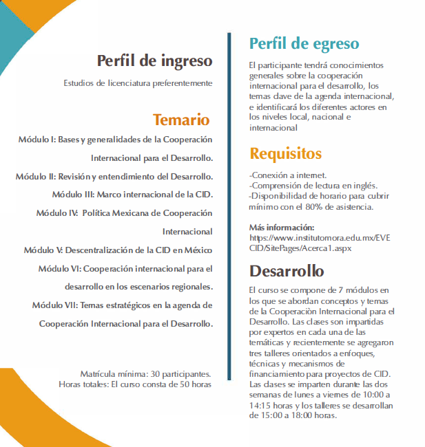 institutomora's tweet photo. Este año tendremos una nueva edición de nuestro #Curso Escuela de Verano de #Cooperación Internacional para el #Desarrollo.

📲Modalidad en línea.
🗓Inicia: 28 de junio.
Informes al correo: ceverano@institutomora.edu.mx https://t.co/hah9rpAO9e