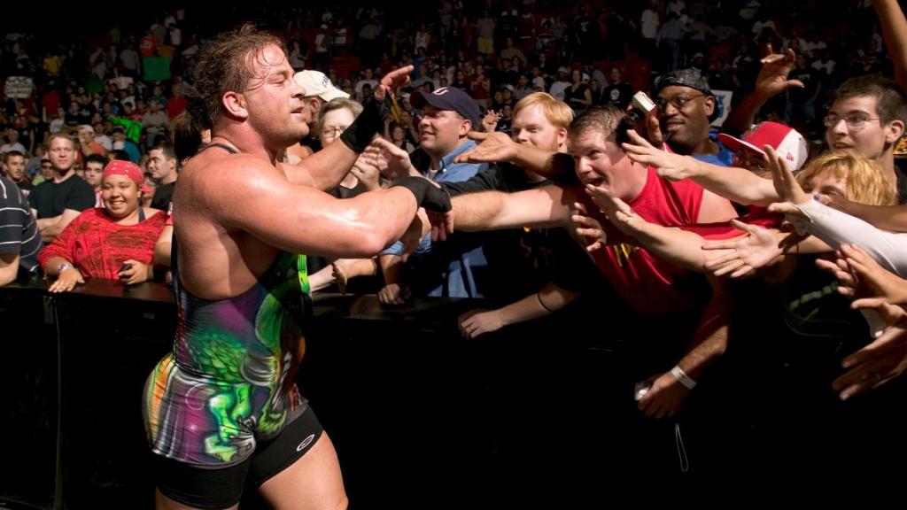 WWE's tweet photo. Look back at the incredible career of 2021 WWE Hall of Fame Inductee @TherealRVD! #WWEHOF

📸 https://t.co/Or2vU98hzF https://t.co/nU6po0s5ZH