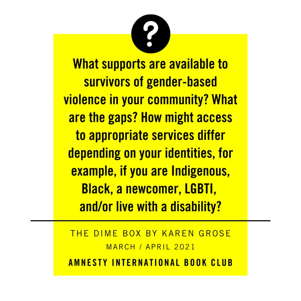 As we near the end of Women's History Month, it's important to consider how we can continue to protect and defend women's rights around the world all year long. Download the free discussion guide for The Dime Box by Karen Grose on our website: amn.st/6019HvLdT