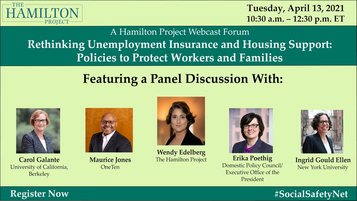 A graphic with panelists' headshots, names and titles. From left to right: Carol Galante, Maurice Jones, Wendy Edelberg, Erika Poethig and Ingrid Gould Ellen. 