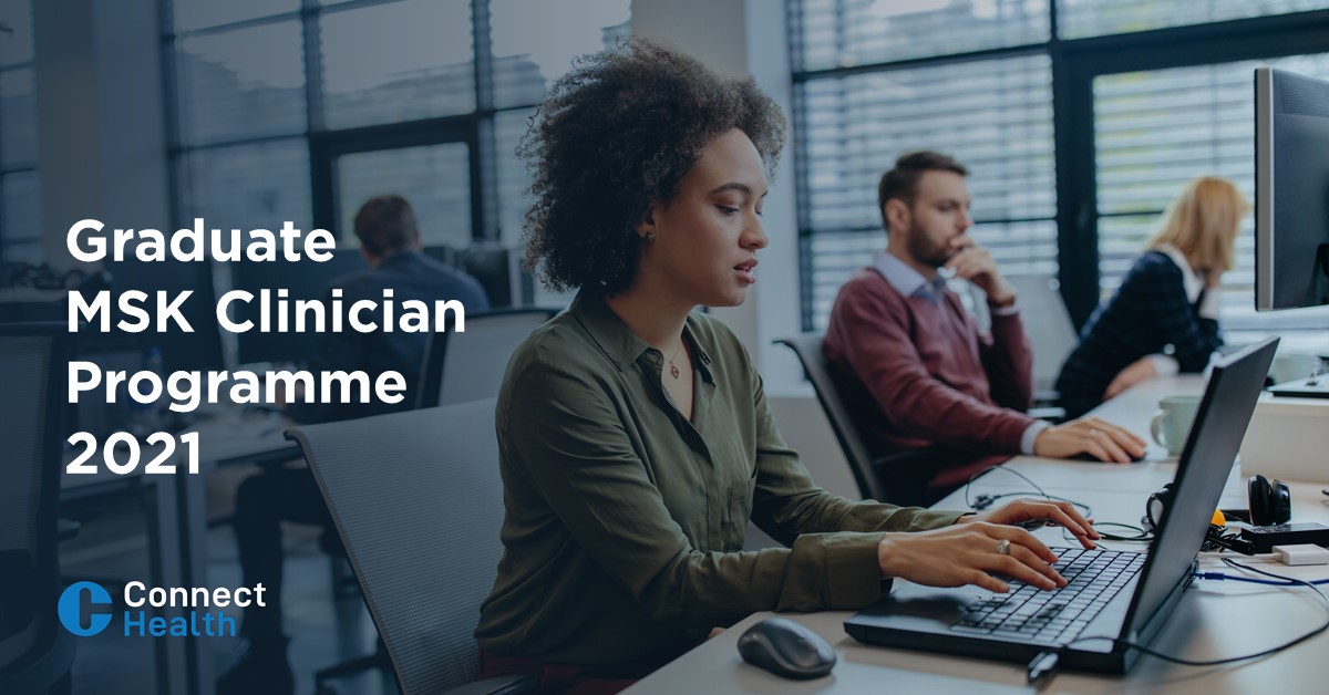 We are excited to be launching our #MSK Clinician #Graduate Scheme 2021 offering you an exciting opportunity to join our #ConnectHealthAcademy.

Join our careers events running Tues 13 April - Thurs 15 April. 

Learn more: meetandengage.com/connecthealthg…