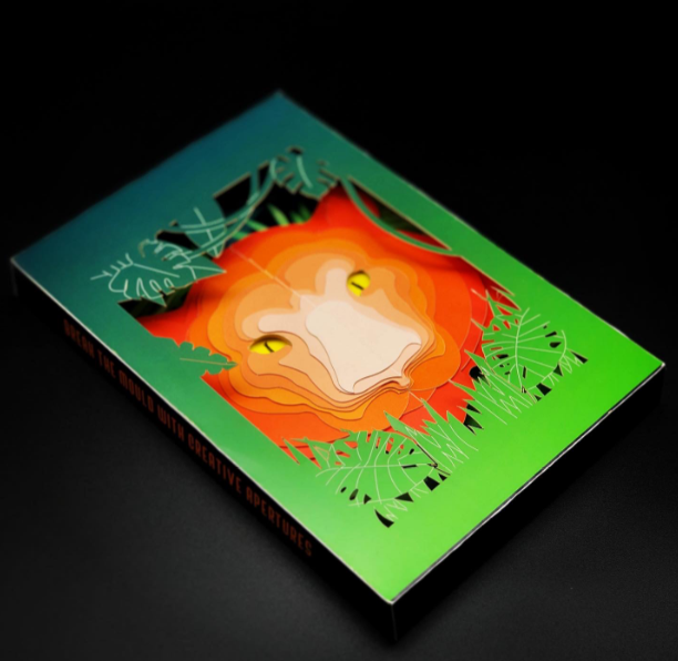 delga_press's tweet photo. Packaging with POW!
Intricately, laser cut apertures for outer sleeves, and internal layered pieces will breathe life into any packaging.
Fabulously demonstrated by the king of the jungle.
#packagingwow
#digitalcreasingandcutting
#Packagingdesign
#HP
#packagingpower https://t.co/a8o9LEmLYg