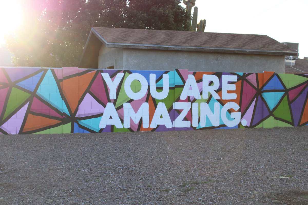 WSSTCFA's tweet photo. RISE and SHINE Warriors!!! 
#YOUAREAMAZING

Thank you https://t.co/F4Qer7AtUt and Voyce Threads for collaborating on this amazing community mural project for our school! This is going to brighten people’s day and bring a lot of joy to the community! 

#VamosWarriors https://t.co/3sEPa3Rlfd