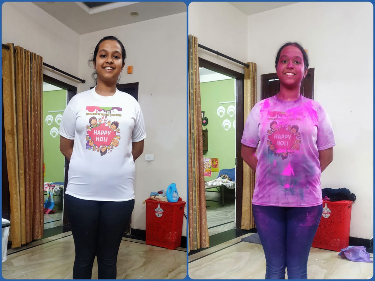 parulpihu's tweet photo. @iFFALCONIndia Dear team @iFFALCONIndia , here is my entry for the contest as my daughter's photo in white T-shirt before and After Holi Celebration....
#iFFALCON #HoliContest
#CelebrateHoliWithiFFALCON #AddColoursToLife
@GarvGup14854084 @amitgup64452095 @vivekreshu https://t.co/zIdHGZrapD