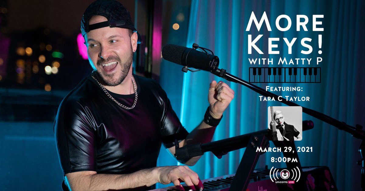 KelownaLGBT2Q's tweet image. Tonight, Monday, March 29 at 8 pm. More Keys with Matty P - Featuring Tara C Taylor thehub.lgbt/events/i/54715… 

#queermusician #unicornslive #queersinger