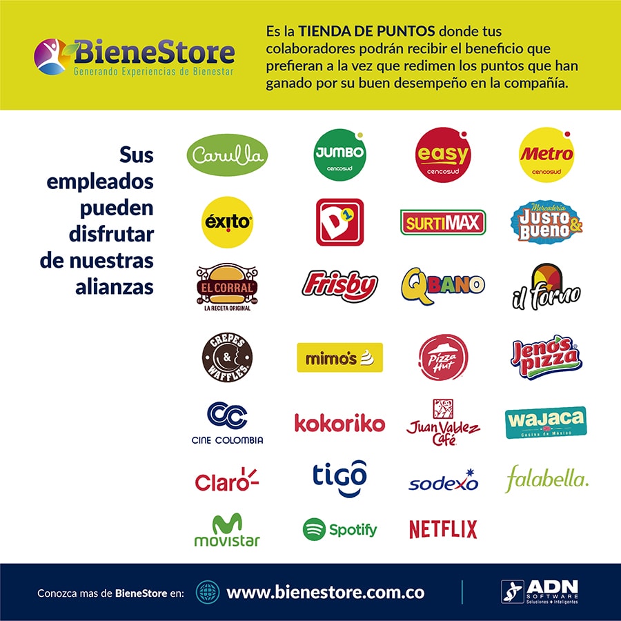ADNSoftwareCo's tweet image. Aumente la productividad de sus colaboradores haciéndolos felices con BieneStore.

Consulte cómo hacerlo en: bienestore.com.co

#Bienestarlaboral #Beneficiosparaempleados #Bonosparaempleados #Regalosparaempleados #Incentivosempleados #Calidaddevida #Reconocimientolaboral