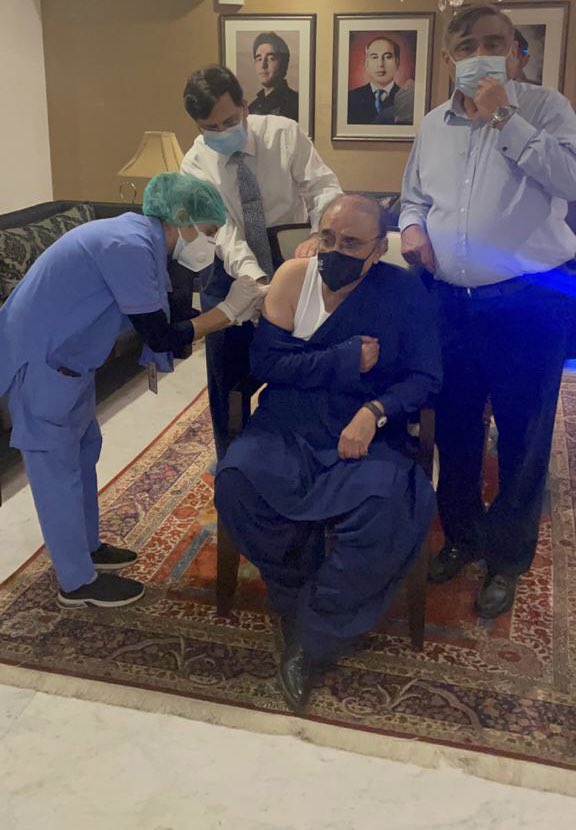Aseefa B Zardari (@aseefabz) on Twitter photo Such a relief to see my father <a href="/AAliZardari/">AsifAliZardari</a> receive his first dose of the vaccine today! Encourage your parents and loved ones to get the vaccine 💉. It is safe and effective SPREAD THE WORD Such a relief to see my father <a href="/AAliZardari/">AsifAliZardari</a> receive his first dose of the vaccine today! Encourage your parents and loved ones to get the vaccine 💉. It is safe and effective SPREAD THE WORD