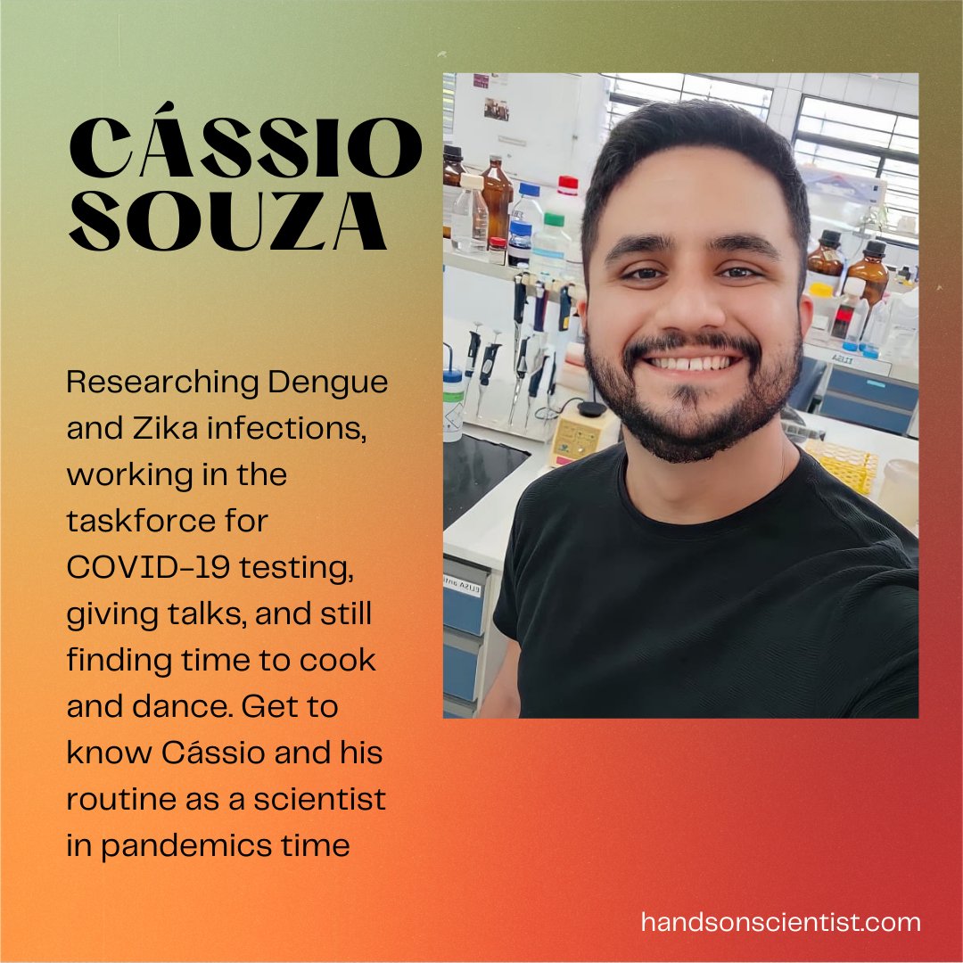 Meet Cássio Souza, a Brazilian scientist, who is dividing his time studying dengue and zika virus infections in his PhD, working on the COVID-19 testing task force, giving talks, and finding a bit of time to enjoy life. handsonscientist.com/2021/03/29/is-…
#phdlife #scicomm #AcademicChatter