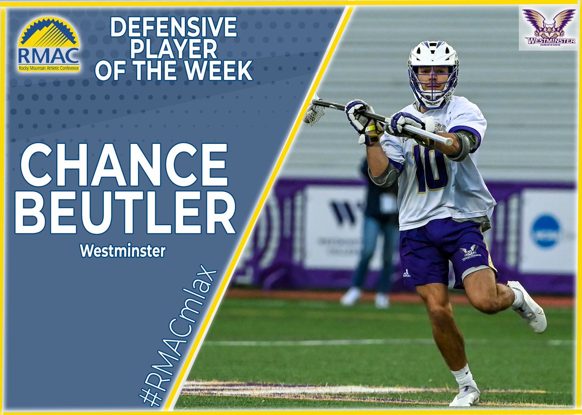 RMAC_SPORTS's tweet photo. Chance Beutler of @WCGriffins is the #RMACmlax Defensive Player of the Week following his seven ground balls and three caused turnovers over two games. He also scored a goal against Mercyhurst. #EverythingElevated https://t.co/NRg7ZZ4iGA