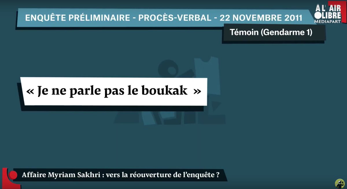 AnttonRouget's tweet photo. «Boukaks», «bougnoul», «sale race», etc.

Le suicide de la gendarme Myriam Sakhri — au sujet duquel l’enquête a été enterrée — révèle l’ampleur du racisme au sein de la @Gendarmerie.

🎥Enquête à voir ici en accès libre👇 
https://t.co/z6U2kuocRd 
@Mediapart https://t.co/YZZOq9pqdV