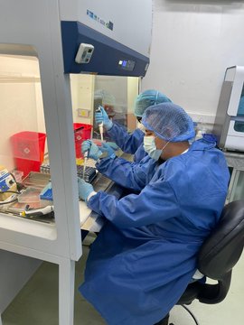 INSPI_ECUADOR's tweet photo. .@AlbertoOrlandoN, Director Ejecutivo de @INSPI_ECUADOR apoya al personal técnico del CRN de Influenza y otros Virus Respiratorios, quienes trabajan de forma activa en el procesamiento de muestras de #COVID19. https://t.co/emimn0q1gA