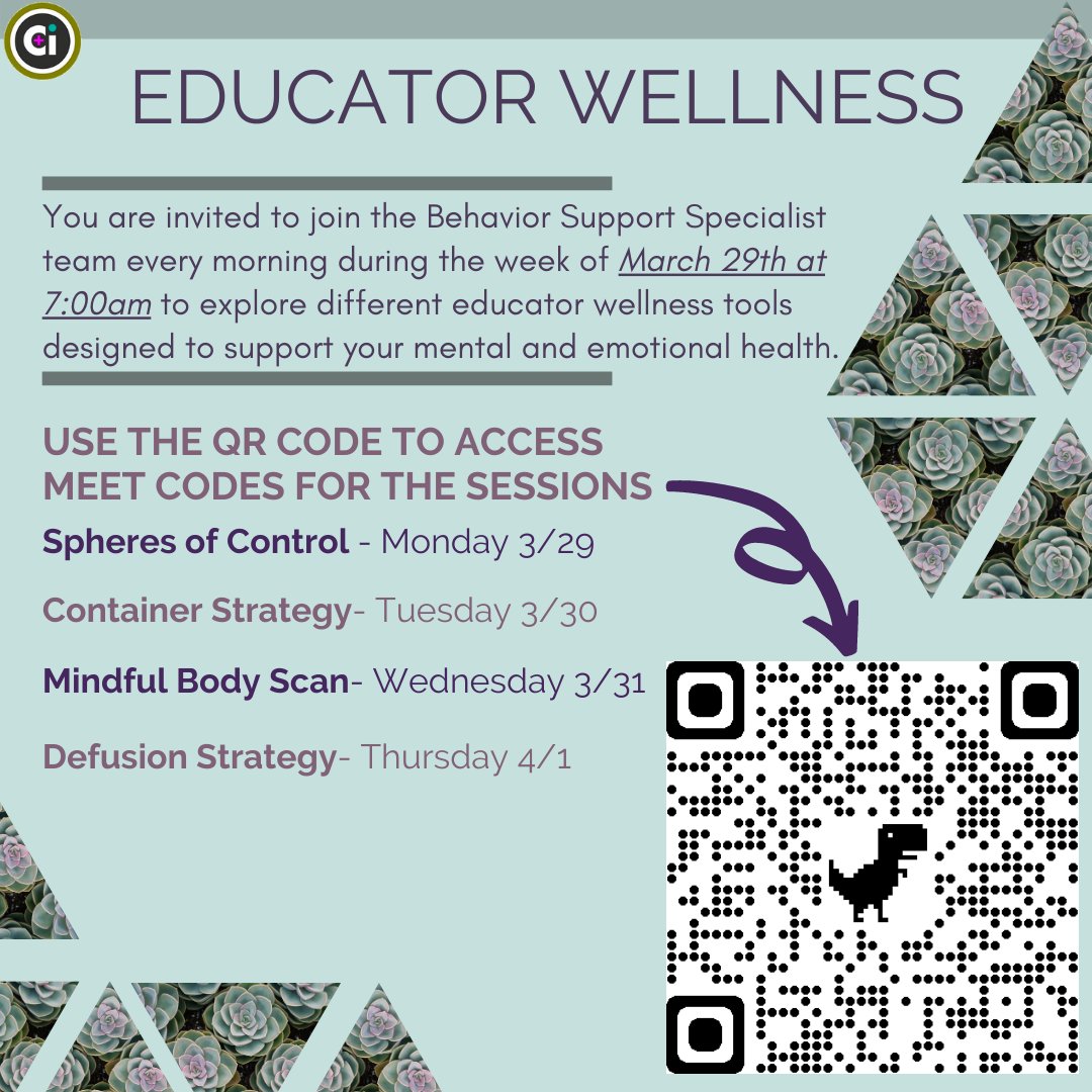 We had such a fantastic session this morning on Spheres of Control with Anna Kay! If you want to learn other ways  of managing stress or anxiety, join us tomorrow to learn about the container strategy! We hope to see you there!