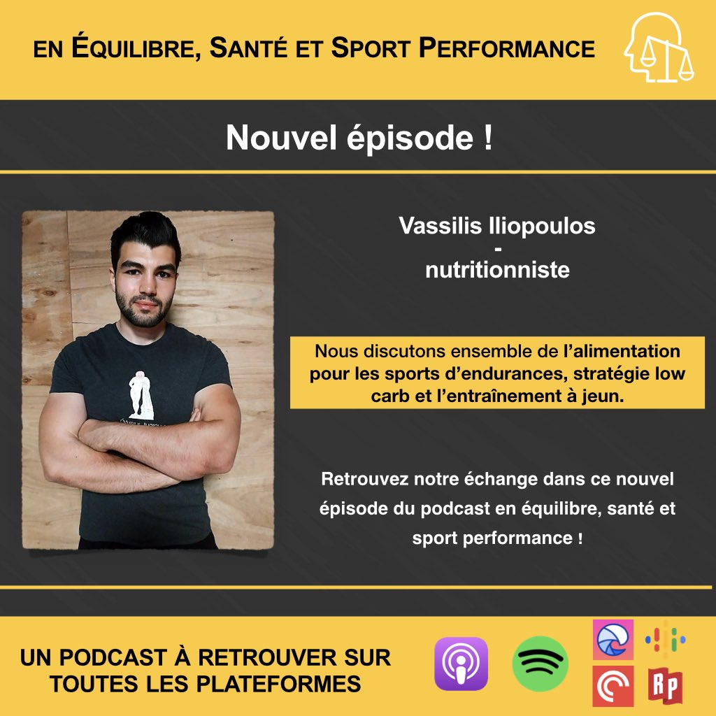 matlamberrt's tweet photo. 🚨10e épisode du #podcast en équilibre, santé et sport performance 🚨
•
•
Disponible dès maintenant !
•
•
N’hésitez pas à me faire vos retours 😉
•
•
#sport #santé #entrainement #lowcarb #highcarb #staps #sleeplow #glucides #endurance #cyclisme #courseapied https://t.co/Kj1CfOnWmo