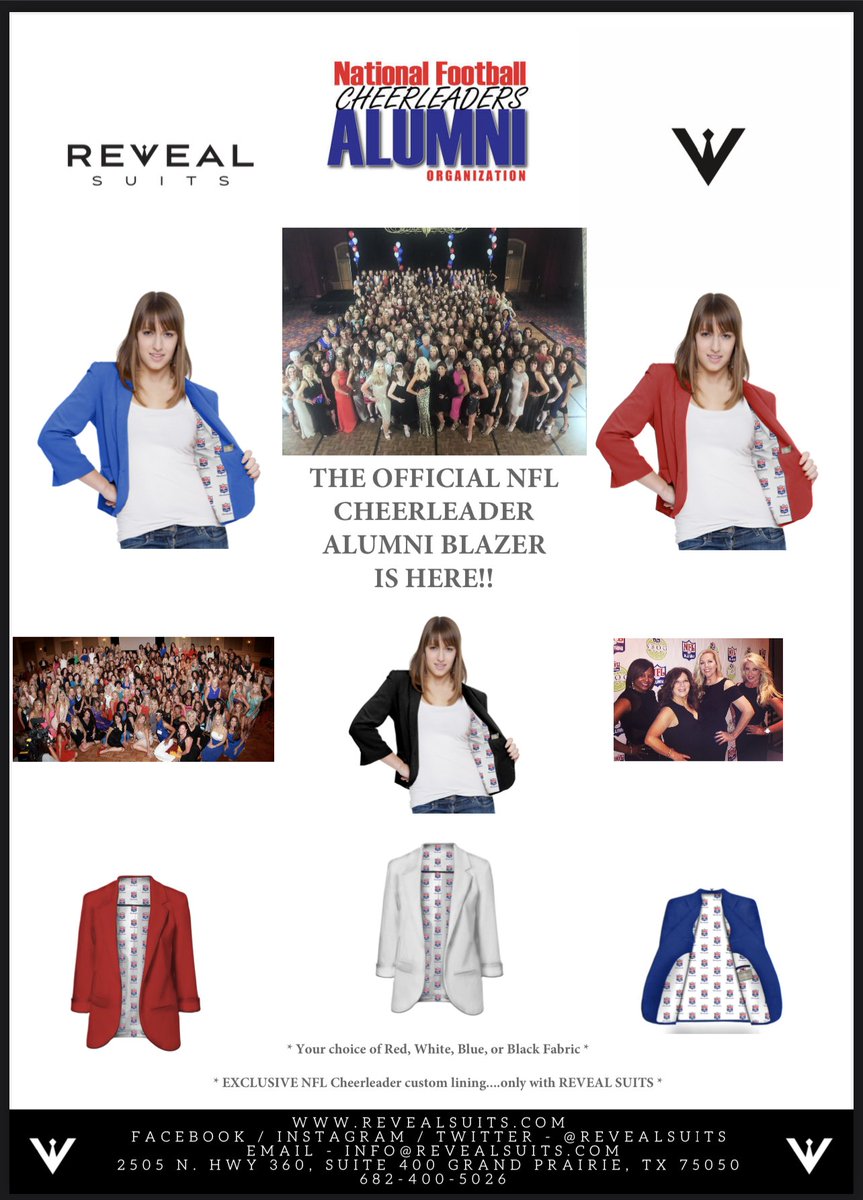 We've teamed up with <a href="/RevealSuits/">Reveal Suits</a> and <a href="/NFLCheerAlumni/">NFLCheerAlumni</a> for this EXCLUSIVE collaboration! 
*If you're already an NFLA member visit bit.ly/2PhjdAX, sign in with your membership details to get yours. 
*If you are not a member visit bit.ly/2GH2ikE to join.