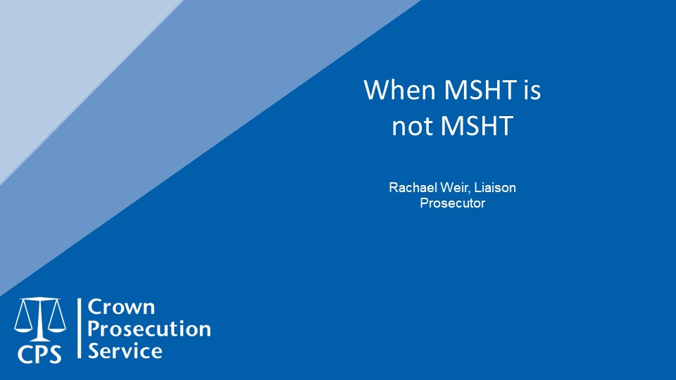 AndromahiSolom1's tweet image. When #MSHT is not MSHT. Rachael Weir of @cpsuk stresses the importance of multi-agency response in #humantrafficking cases. MSHT entails high media &amp;amp; political profile, strict statutory definitions &amp;amp; broad range of conduct.