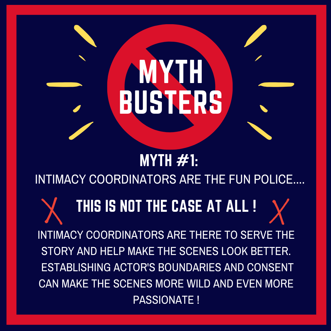 Here at the Intimacy Coordinators Branch we want to bust some IC myths! Let’s shine a light on some of the assumptions made about intimacy coordination. NUMBER 1...
#Film #TV #IntimacyCoordinator #IntimacyCoordinatorTVAndFilm #IntimacyCoordinatorUK #arts #Union <a href="/bectu/">Bectu</a>