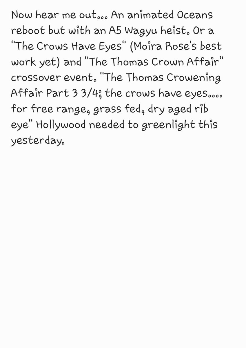 vickerz92's tweet photo. https://t.co/zW4VT6HR9C
#thecrowshaveeyes #TheThomasCrownAffair #oceans11 #wheresthebeef #schittscreek https://t.co/SdC7gb6mvN