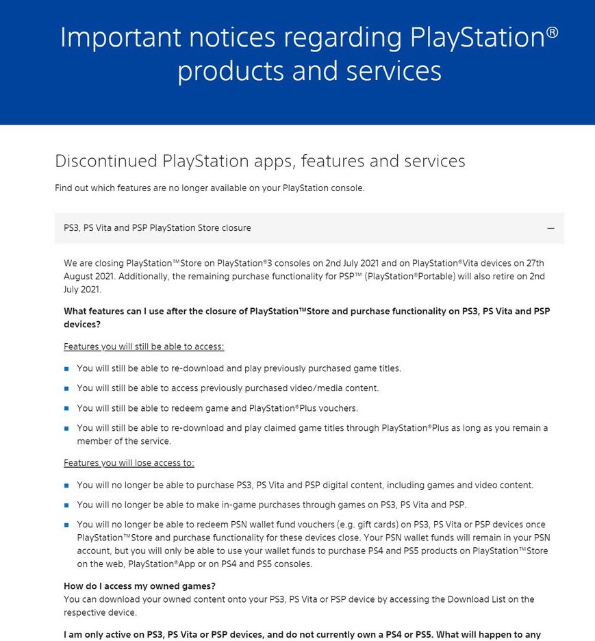 PS Store Closing for PS3, Vita, & PSP