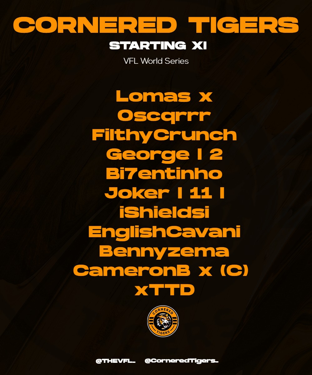Here is how we lineup for tonight's VFL World Series. The start of our busiest week ever 

🏆l <a href="/TheVFL_/">VFL</a> World Series #3
🗓️l 29th March 2021
📹l twitch.tv/EnglishCavani

<a href="/TheVFL_/">VFL</a> <a href="/nicecactusgg/">Nicecactus</a> 

(Credit to @AubaDZN for the graphics)