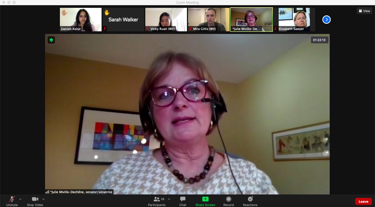 Bon Échange avec ⁦@WVOttawaYouth⁩ sur la dangerosité du travail des enfants dans le monde.Même nos éviers en acier inoxydable en contiennent! J’ai parlé aux jeunes de mon projet de loi #S216, 1er pas pour que les compagnies combattent #travailforcé ⁦<a href="/AbolirEsclavage/">GPM de lutte contre l’esclavage moderne</a>⁩