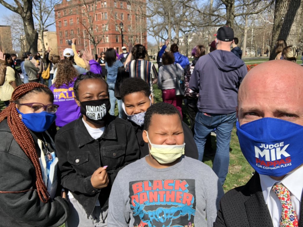 MikPappas's tweet photo. My candidacy for Common Pleas is part of something much bigger: the Movement to End Mass Incarceration in Allegheny County. This was more clear than ever at the @UniteforPA Slate of Eight canvass launch and rally this weekend. Special thanks to @RepSummerLee @SummerForPA!! https://t.co/j88TTsrPhc