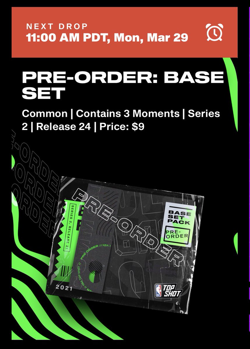 NFTblockgang's tweet photo. π£ PRE ORDER DROP IN 10 MIN!!
π 11AM PST/2PM EST π
3 moments for $9!
Be sure to jump in now! π₯
#NBATopShot #RepTheGang πͺ https://t.co/35UNqgtPGJ