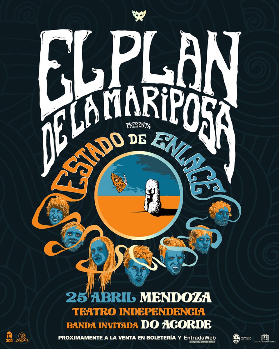 DoAcordeBanda's tweet photo. El 25 de abril vamos a estar abriendo el show de @PlandlMariposa presentando "Estado de enlace" en el teatro independencia de Mendoza!

Entradas a la venta próximamente en boletería y @EntradaWeb 
@300PRODUCCIONES https://t.co/ThSm2FOfDE