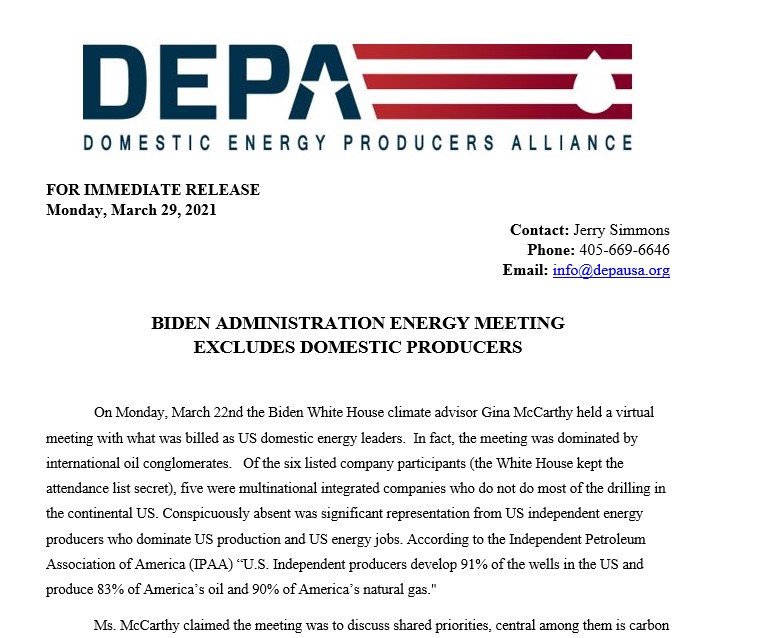 DEPAUSA's tweet photo. There are many goals shared by all Americans relating to protecting the environment and ensuring affordable, reliable energy, American energy independence and security.  However, American workers and American business should not be fooled.  Actions speak louder than words... https://t.co/5y5KOvJJAg