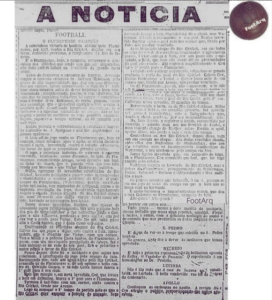 footarqMF's tweet photo. 1906 – @Fluminense 1º campeão carioca ao vencer por 4x1 o Rio Cricket na final. Outros pioneiros: Paysandu Cricket, @Botafogo, @Banguoficial e Football and Athletic Club. Mais em: https://t.co/eRDb6fd5aP - #fluminense #botafogo #bangu #riocricket #paysandu #football #futebol https://t.co/WnWvw62zr3