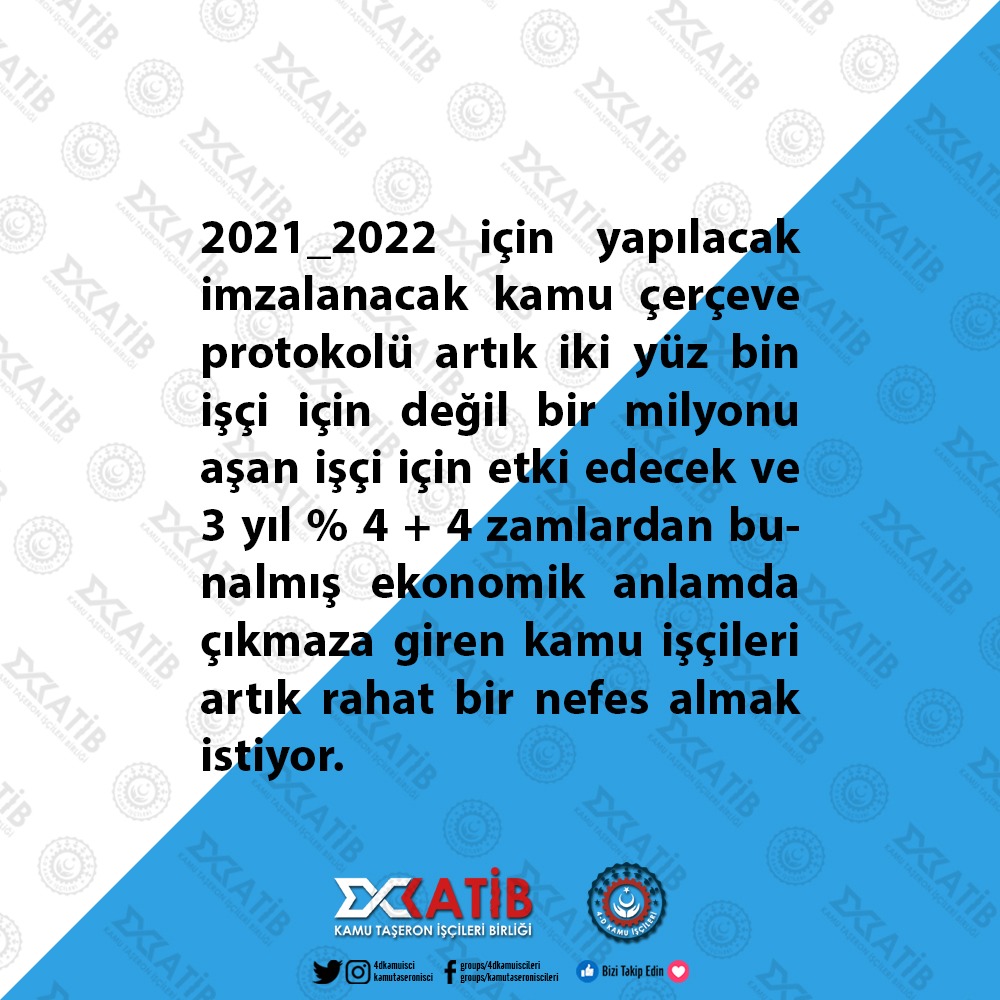 4dkamu's tweet photo. #Kamuçerçeveprotokolü  696 KHK ile kadroya geçen işçilere ayrı uygulama yapılmadan, işveren ve işçi sendikalarının memnun olacağı ( asgari ücret ten bağı koparılmış) geçilebilir bir sözleşme istiyoruz.
@ZehraZumrutS @turkiskonf
@RTErdogan
@akanselkoc https://t.co/JB0ZDgMNeb