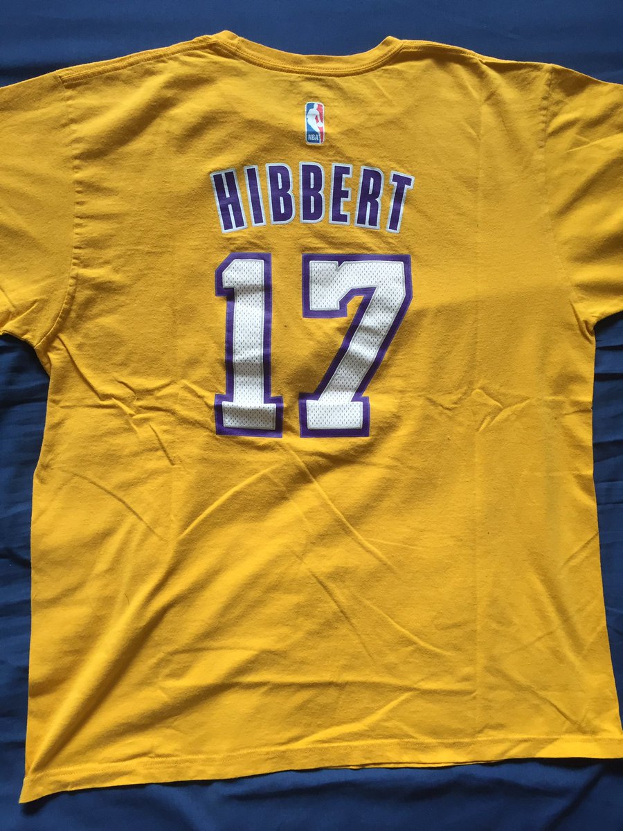 @MountainDew @NBA Any clean or mildly worn (for half a day or if I didn’t go out in public) #Lakers t-shirt. My Roy Hibbert t-shirt is 1 of my favorites because it’s proof that I stayed a @Lakers fan during the down years between Kobe’s ruptured Achilles and AD’s arrival. #LakeShow #DEWxNBA