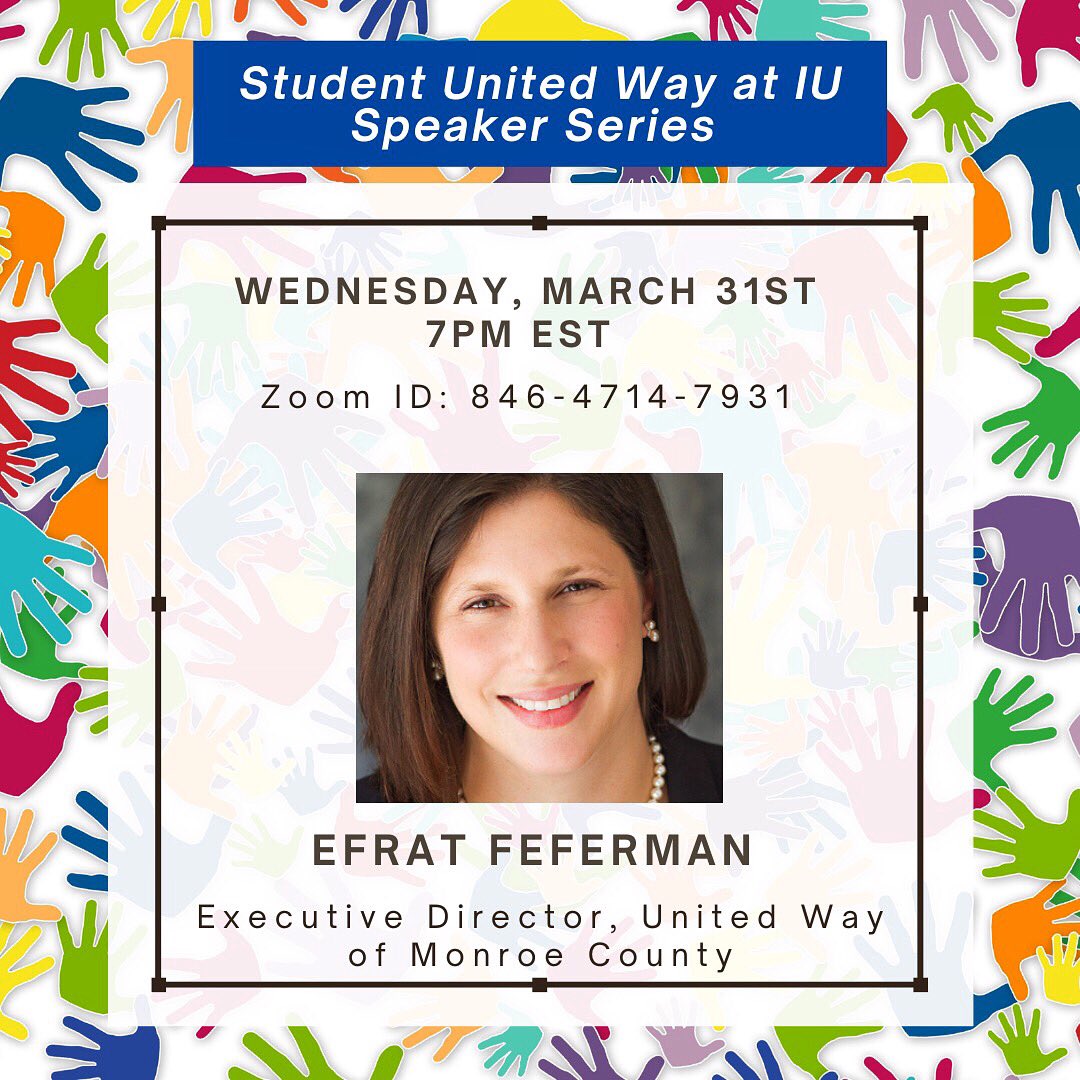 studentuwiu's tweet photo. We are so excited to kick off our Speaker Series with the Executive Director of UWMC, Efrat Feferman!  Come join us this Wednesday at 7 pm via Zoom! Zoom link in our bio! https://t.co/yL4B9DYArL