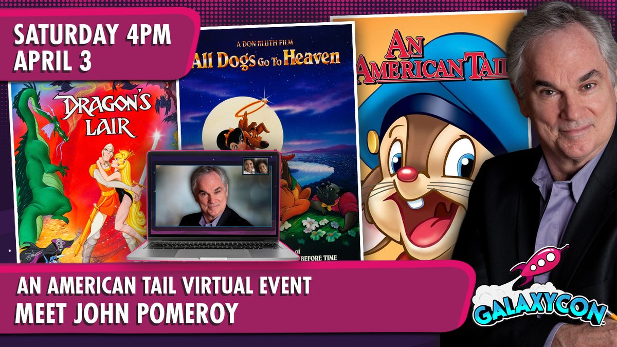GalaxyConOnline's tweet photo. Meet #JohnPomeroy on Saturday, April 3rd at 4PM EST with @galaxyconlive
Find Out More: https://t.co/QBgRNQMOhm
Video Chat One-to-One, Get Personalized Autographs, and see a FREE Live Stream Q&A!
#Animation #Movies #comicconathome #celebrityzoom #galaxyconlive https://t.co/sVmhEGgwto