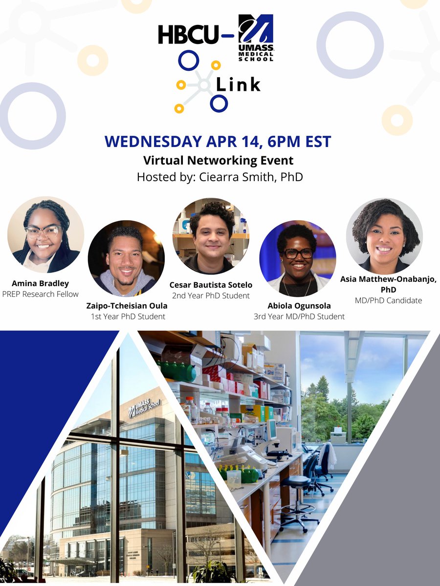 If y’all can help me RT 🔁✨
Ciearra Smith, PhD of the Graduate School of Biomedical Sciences @GSBS_UMassMed is hosting our first ever HBCU-UMMS Link. A networking event to recruit and mentor excellence from HBCUs into PhD and MD/PhD Programs. DM me!
#HBCU #BlackinSTEM #phdchat