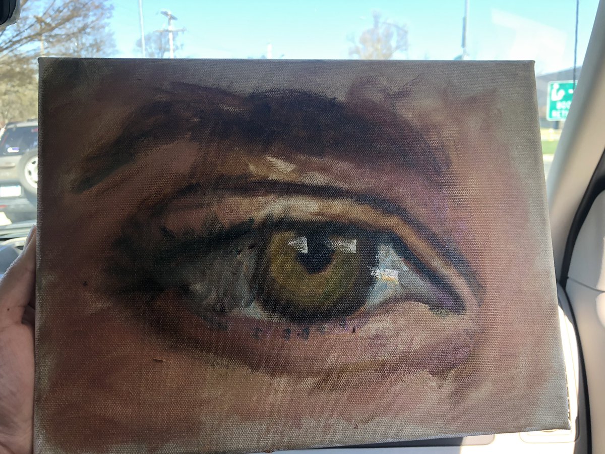 DaiJonesPHL17's tweet photo. SNEAK PEAK! Went to Lawrence, KS for a #OneTankTrips segment and I got a lesson from the amazing #schlotterbackoils @PhoenixGallery1 
Brown eye is mine, green eye is his! We tour some AMAZING spots throughout the day &amp; can’t wait to show you Friday morning! @41actionnews https://t.co/NJbXzfXM4G