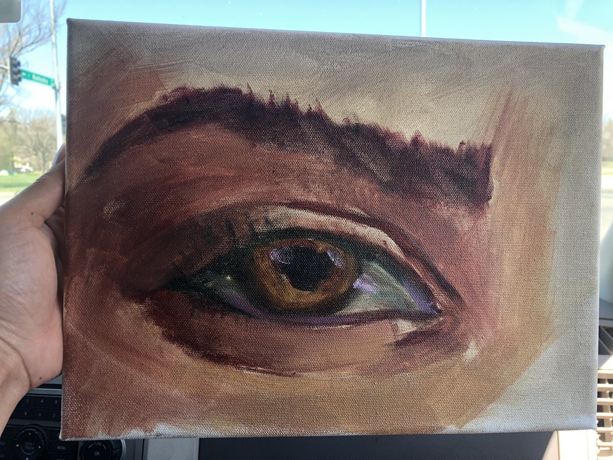 DaiJonesPHL17's tweet photo. SNEAK PEAK! Went to Lawrence, KS for a #OneTankTrips segment and I got a lesson from the amazing #schlotterbackoils @PhoenixGallery1 
Brown eye is mine, green eye is his! We tour some AMAZING spots throughout the day &amp; can’t wait to show you Friday morning! @41actionnews https://t.co/NJbXzfXM4G