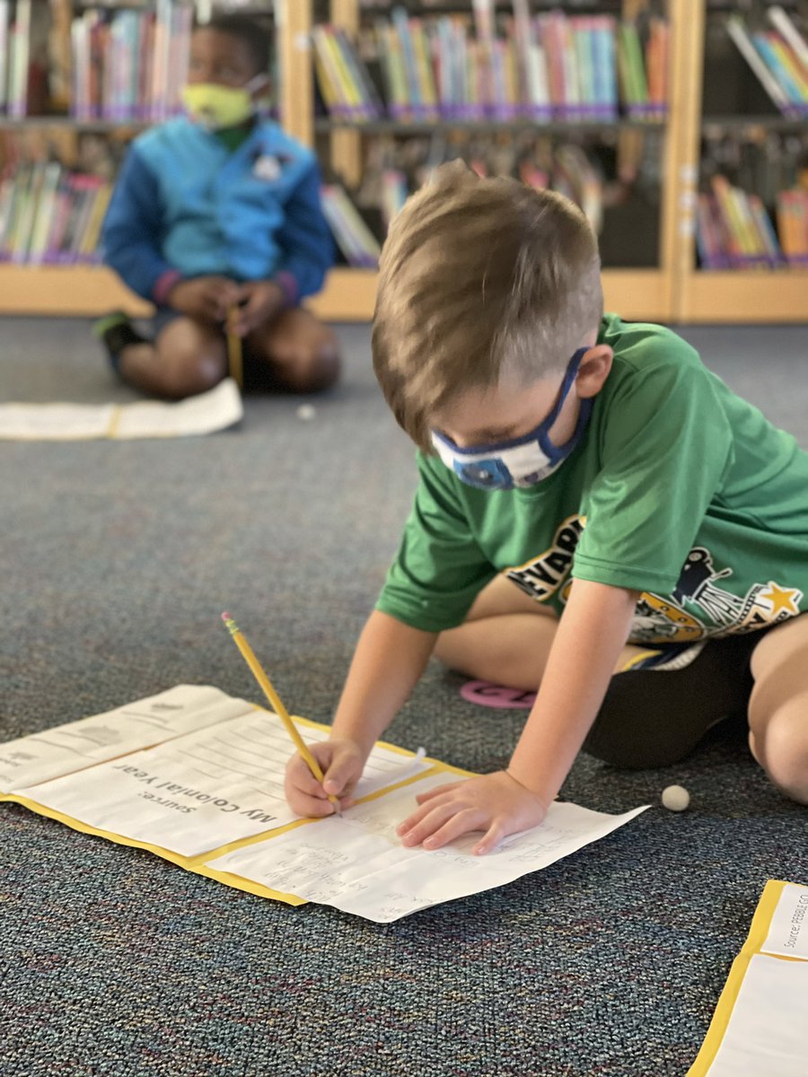 theranchlibrary's tweet photo. First Grade #VRBroncos research life during Colonial Times and compare it to life today! Students played with replica toys from @plimothpatuxet #neisdlibs #TheRanchLibrary @NEISDLibrary https://t.co/KhwWJoQEMW