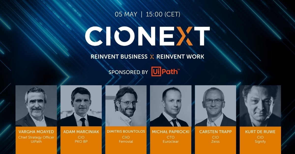 CIONET's tweet image. Join us on 05MAY for #CIONEXT to inspire, lead and accelerate your organisation&apos;s Digital Transformation! REGISTER👉 cionet.info/3ryTktF
We&apos;ll explore how you can reinvent your business by becoming a #FullyAutomatedEnterprise
@UiPath
 #DigitalLeadership #CIO #CDO #CXO #UiPath